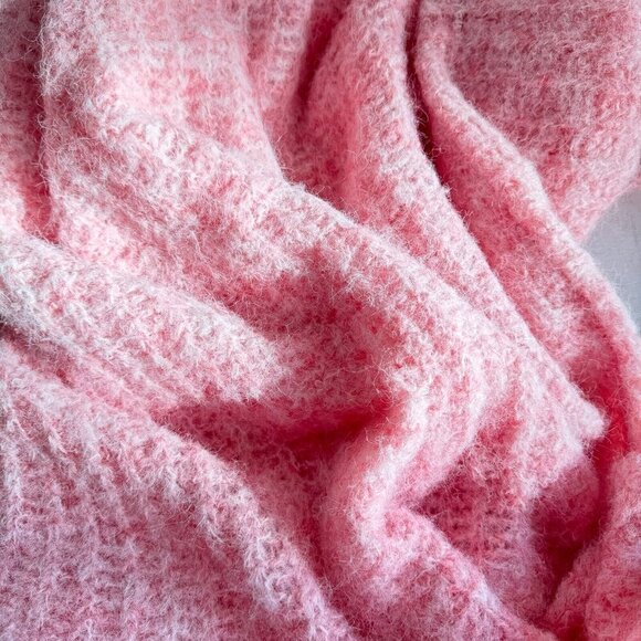 Anthropologie Pastel Pink Oversized Turtleneck Poncho Sweater OS - Picture 8 of 8